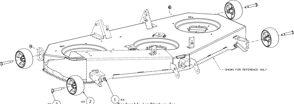 Deck Wheels Diagram and Parts List for XT1-GT50KH (14AQA3CQ010)(2016) Cub Cadet Lawn Tractor